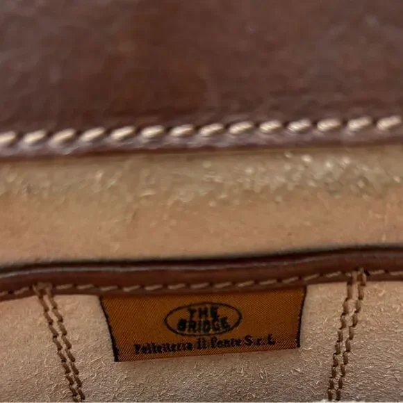 THE BRIDGE Men’s Vintage Leather Briefcase Document Bag